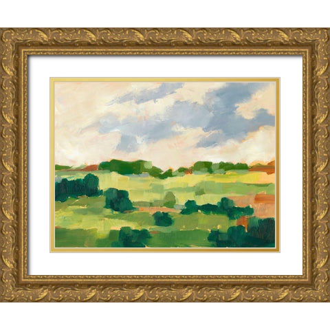 Scattered Trees I Gold Ornate Wood Framed Art Print with Double Matting by Harper, Ethan
