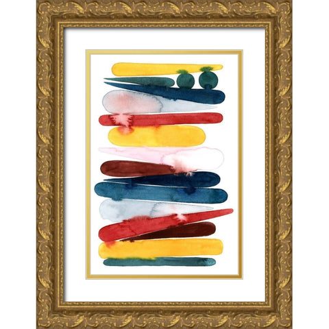 Rainbow Strata II Gold Ornate Wood Framed Art Print with Double Matting by Popp, Grace