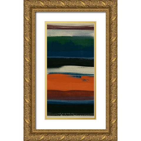 Lodge Strata II Gold Ornate Wood Framed Art Print with Double Matting by Vess, June Erica