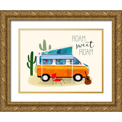 Roam Sweet Roam II Gold Ornate Wood Framed Art Print with Double Matting by Borges, Victoria