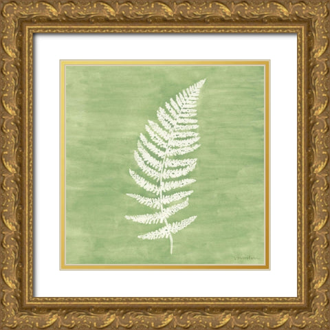 Forest Ferns III Gold Ornate Wood Framed Art Print with Double Matting by Lam, Vanna