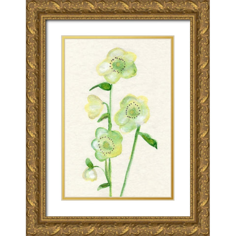Petite Fleur VI Gold Ornate Wood Framed Art Print with Double Matting by Ludwig, Alicia