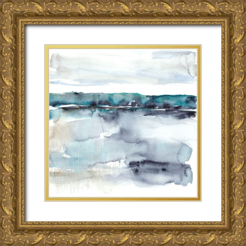 View Across the Lake I Gold Ornate Wood Framed Art Print with Double Matting by Goldberger, Jennifer