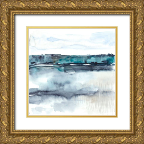 View Across the Lake II Gold Ornate Wood Framed Art Print with Double Matting by Goldberger, Jennifer