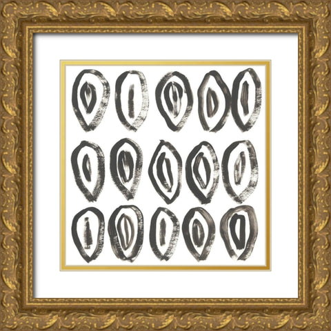 Mixed Signals II Gold Ornate Wood Framed Art Print with Double Matting by Vess, June Erica