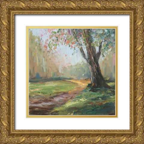Custom Path to the Tree II Gold Ornate Wood Framed Art Print with Double Matting by Iafrate, Sandra