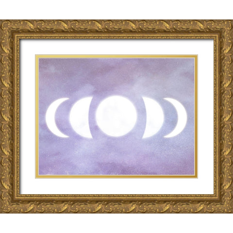 Celestia II Gold Ornate Wood Framed Art Print with Double Matting by Borges, Victoria