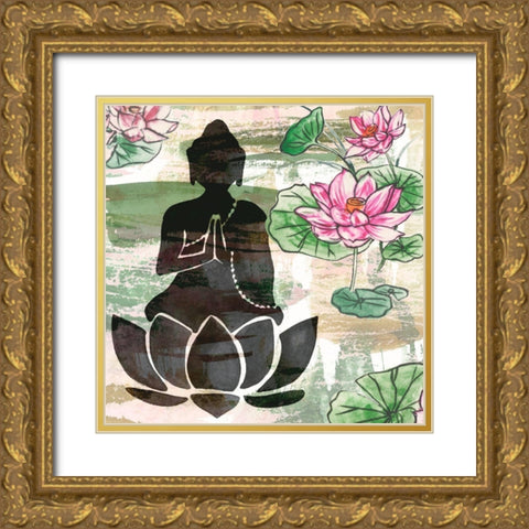 Path to Enlightenment I Gold Ornate Wood Framed Art Print with Double Matting by Wang, Melissa