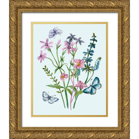 Wildflowers Arrangements IV Gold Ornate Wood Framed Art Print with Double Matting by Wang, Melissa