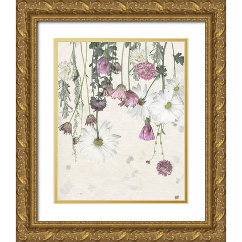 Flower Veil II Gold Ornate Wood Framed Art Print with Double Matting by Popp, Grace