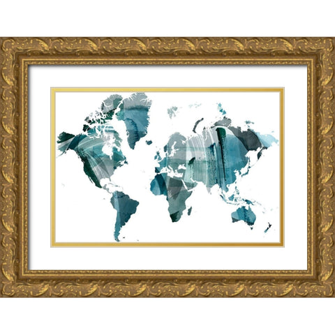 World Wash Gold Ornate Wood Framed Art Print with Double Matting by Popp, Grace