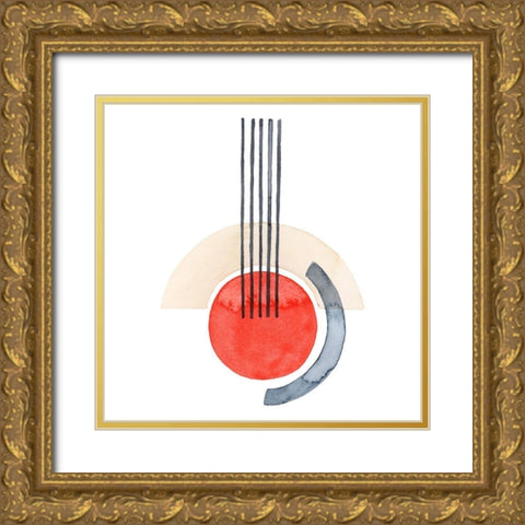 Deco Sunrise III Gold Ornate Wood Framed Art Print with Double Matting by Popp, Grace