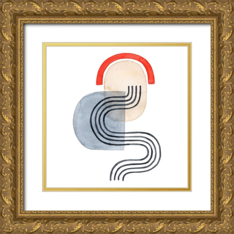 Deco Sunrise IV Gold Ornate Wood Framed Art Print with Double Matting by Popp, Grace