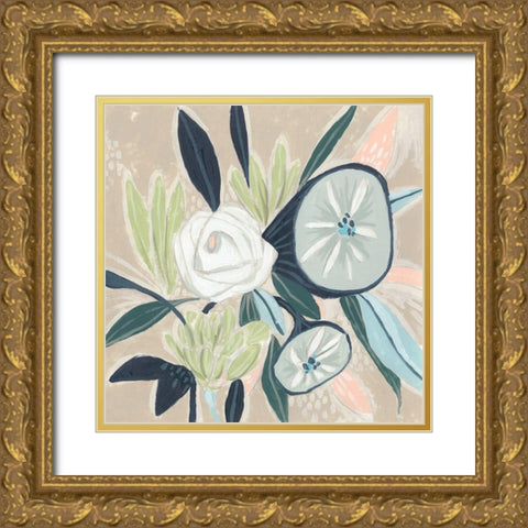 Confetti Bouquet I Gold Ornate Wood Framed Art Print with Double Matting by Vess, June Erica