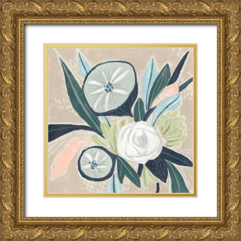 Confetti Bouquet II Gold Ornate Wood Framed Art Print with Double Matting by Vess, June Erica