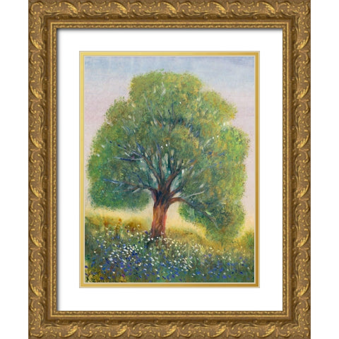 Standing in the Field II Gold Ornate Wood Framed Art Print with Double Matting by OToole, Tim