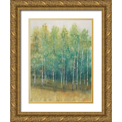 Woodland Edge II Gold Ornate Wood Framed Art Print with Double Matting by OToole, Tim