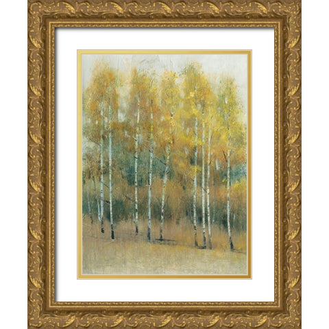 Woodland Edge III Gold Ornate Wood Framed Art Print with Double Matting by OToole, Tim