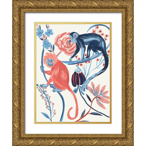 From the Jungle III Gold Ornate Wood Framed Art Print with Double Matting by Wang, Melissa