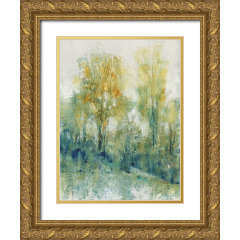 Tree Glow II Gold Ornate Wood Framed Art Print with Double Matting by OToole, Tim