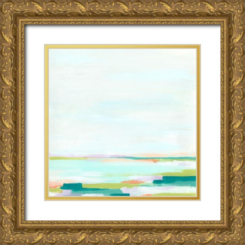 Tropic Horizon I Gold Ornate Wood Framed Art Print with Double Matting by Vess, June Erica