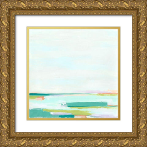 Tropic Horizon II Gold Ornate Wood Framed Art Print with Double Matting by Vess, June Erica