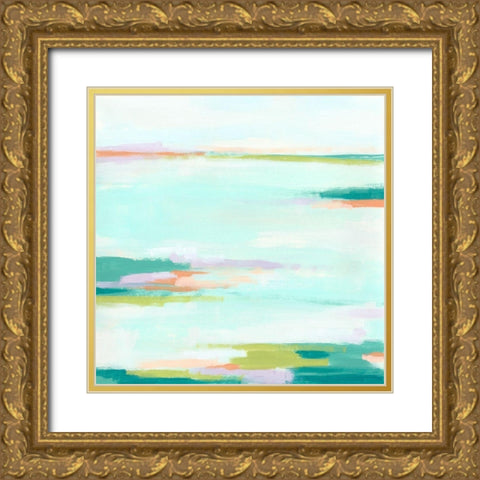 Tropic Horizon III Gold Ornate Wood Framed Art Print with Double Matting by Vess, June Erica