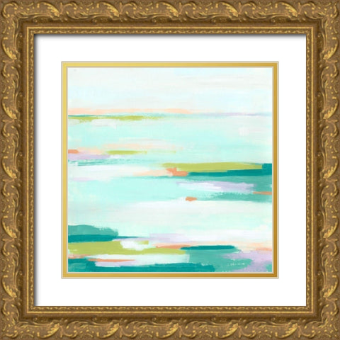 Tropic Horizon IV Gold Ornate Wood Framed Art Print with Double Matting by Vess, June Erica
