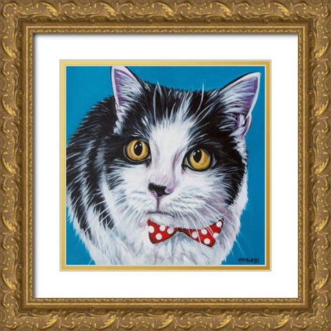 Classy Cat I Gold Ornate Wood Framed Art Print with Double Matting by Vitaletti, Carolee