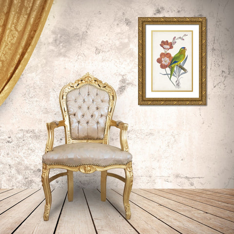 Tropical Bird and Flower III Gold Ornate Wood Framed Art Print with Double Matting by Vision Studio