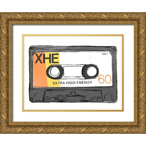 Mix Tape I Gold Ornate Wood Framed Art Print with Double Matting by Vess, June Erica