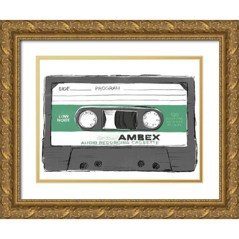 Mix Tape VI Gold Ornate Wood Framed Art Print with Double Matting by Vess, June Erica