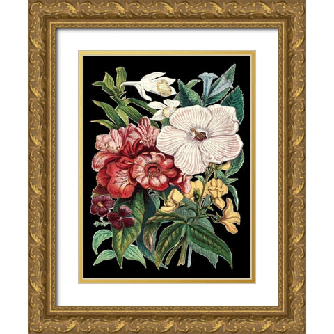 Garden Gathering IV Gold Ornate Wood Framed Art Print with Double Matting by Unknown