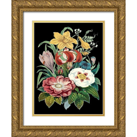 Garden Gathering VI Gold Ornate Wood Framed Art Print with Double Matting by Unknown
