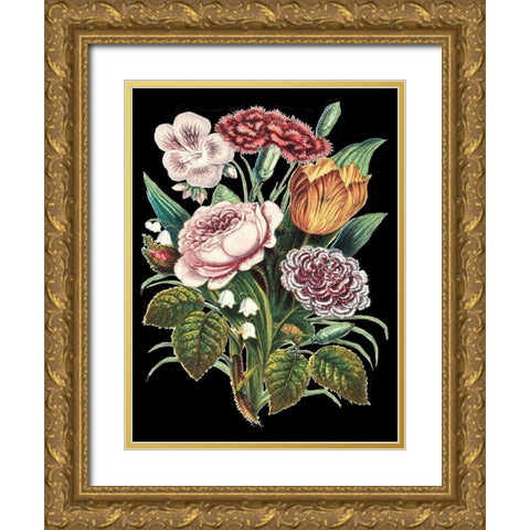 Garden Gathering VIII Gold Ornate Wood Framed Art Print with Double Matting by Unknown