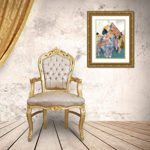 Metallic Range II Gold Ornate Wood Framed Art Print with Double Matting by Goldberger, Jennifer