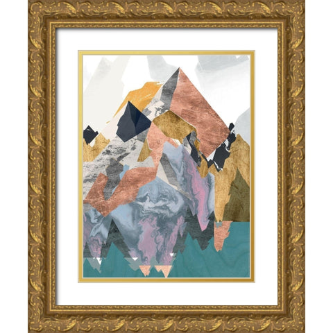Metallic Range II Gold Ornate Wood Framed Art Print with Double Matting by Goldberger, Jennifer