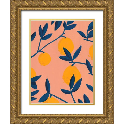 Sunlit Grove I Gold Ornate Wood Framed Art Print with Double Matting by Green, Jacob