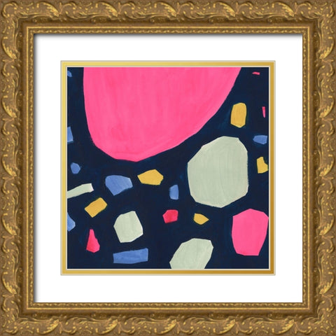 Bright Terrazzo II Gold Ornate Wood Framed Art Print with Double Matting by Borges, Victoria