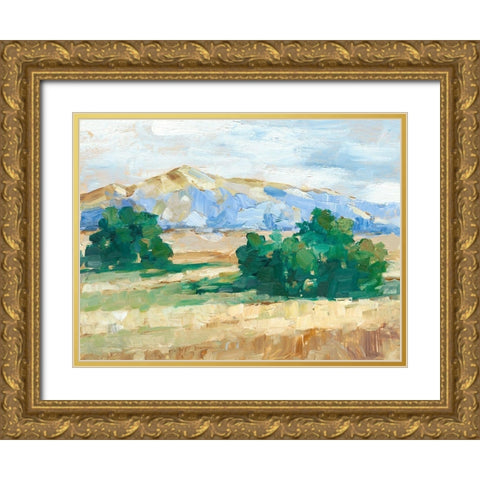 Sunny Field II Gold Ornate Wood Framed Art Print with Double Matting by Harper, Ethan