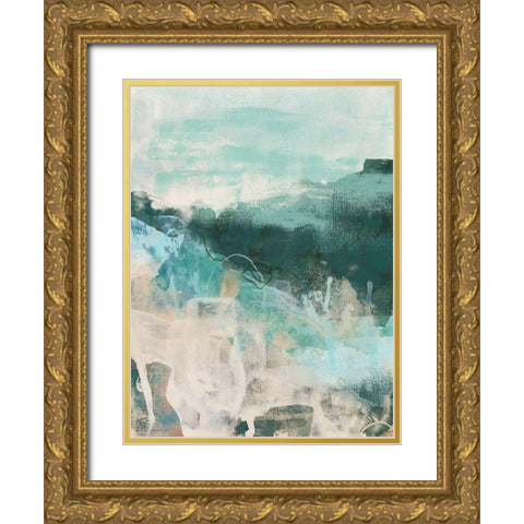 Emerald Vista I Gold Ornate Wood Framed Art Print with Double Matting by Vess, June Erica