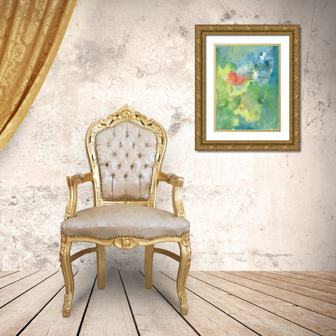 The Flowering I Gold Ornate Wood Framed Art Print with Double Matting by Combs, Joyce