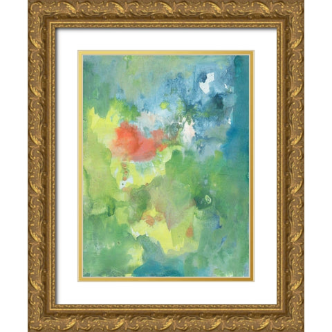 The Flowering I Gold Ornate Wood Framed Art Print with Double Matting by Combs, Joyce