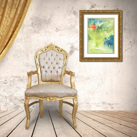 The Flowering II Gold Ornate Wood Framed Art Print with Double Matting by Combs, Joyce