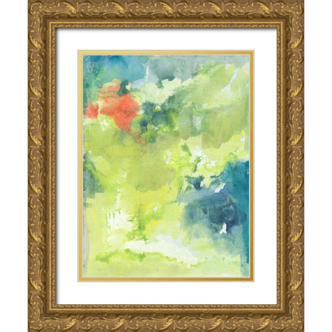 The Flowering II Gold Ornate Wood Framed Art Print with Double Matting by Combs, Joyce