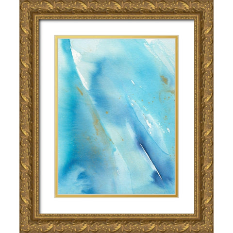 Skyfall II Gold Ornate Wood Framed Art Print with Double Matting by Combs, Joyce
