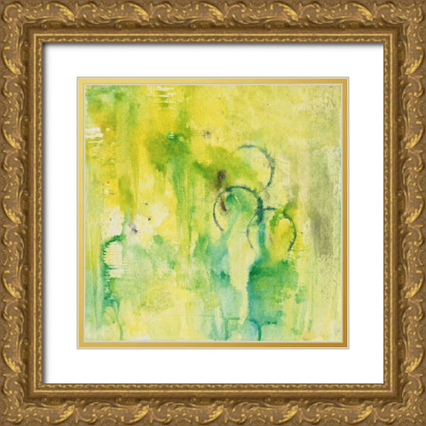 Oriental Figures IV Gold Ornate Wood Framed Art Print with Double Matting by Combs, Joyce