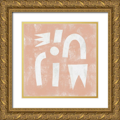 Pink Ratio II Gold Ornate Wood Framed Art Print with Double Matting by Scarvey, Emma