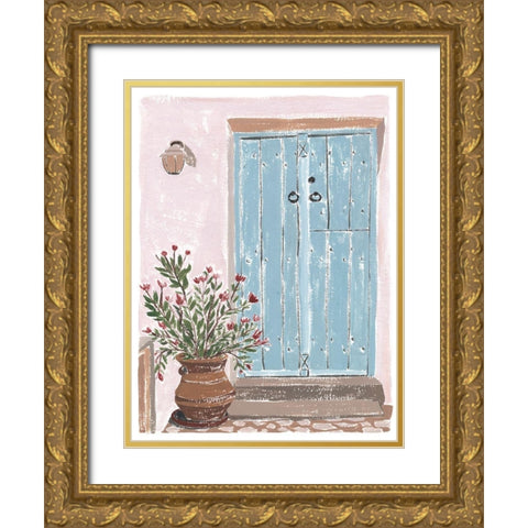 Front Entrance I Gold Ornate Wood Framed Art Print with Double Matting by Wang, Melissa