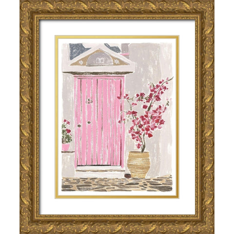 Front Entrance II Gold Ornate Wood Framed Art Print with Double Matting by Wang, Melissa